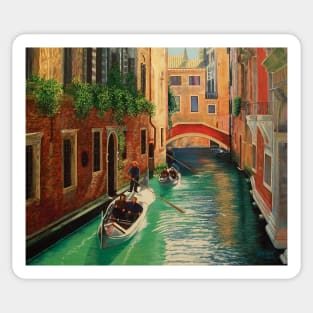 Venetian Gondoliers Sticker